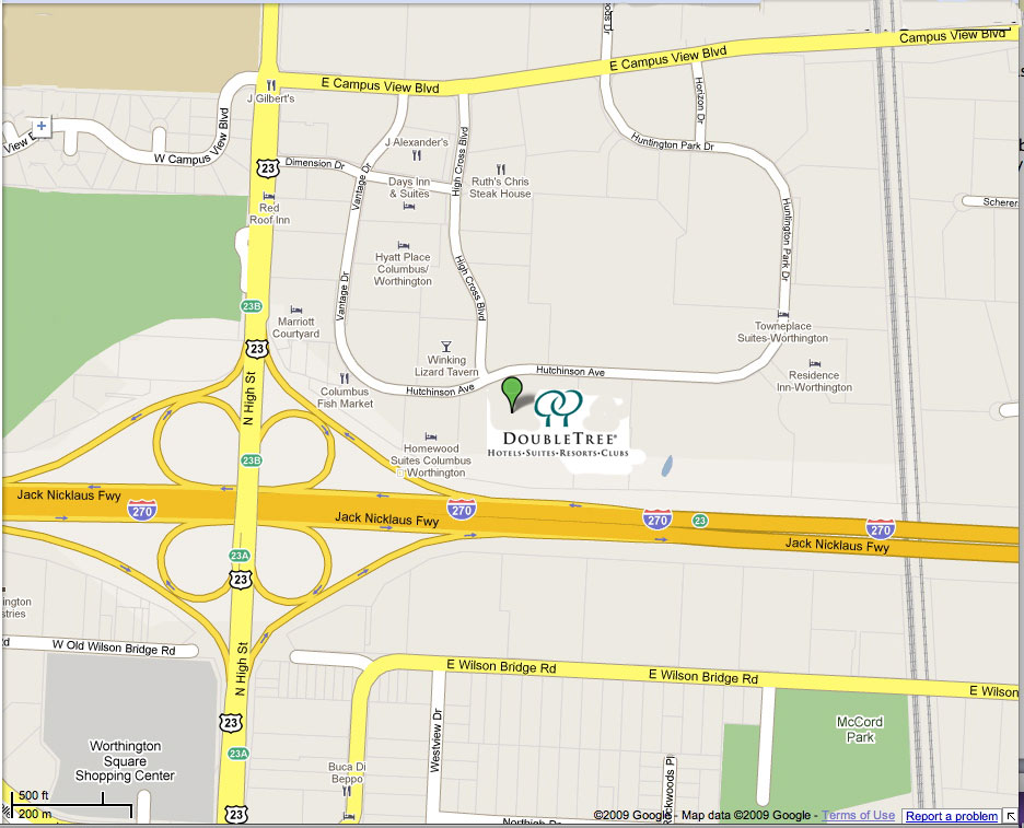large size hotel location map